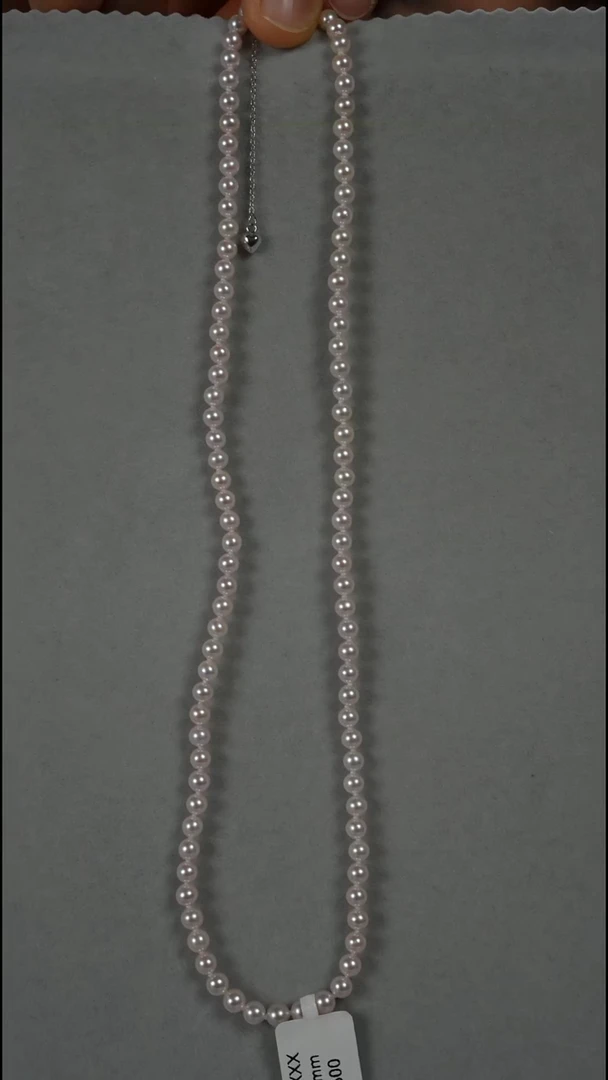 项链银S925镶嵌海水珍珠AK4-4.5mm