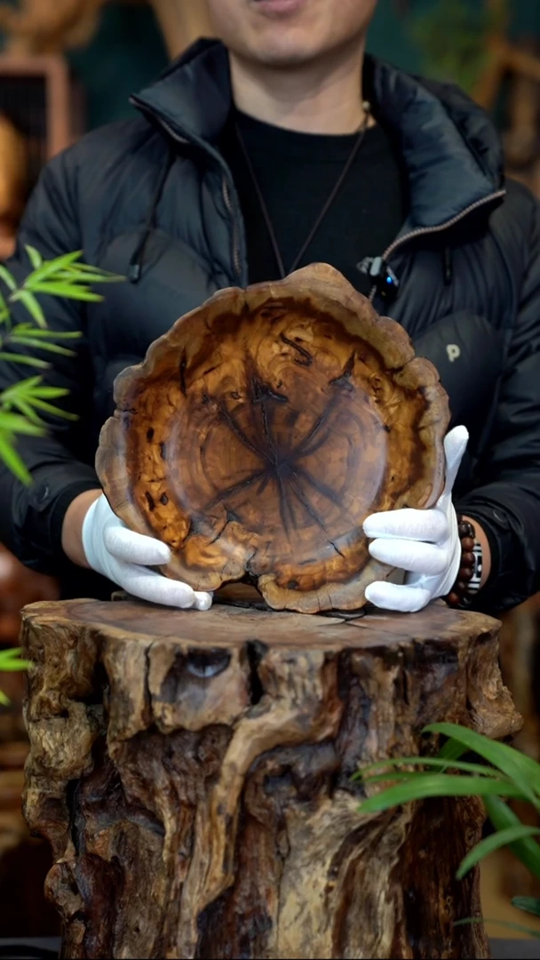 木雷击枣木果盘