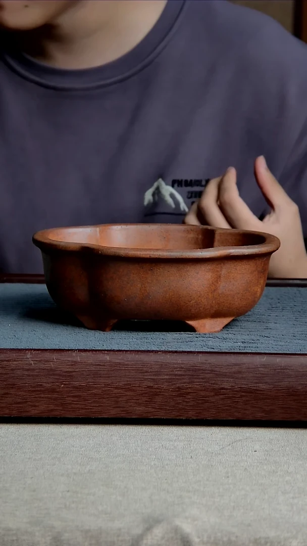 紫砂花盆18*14*5.5内径紫砂花盆