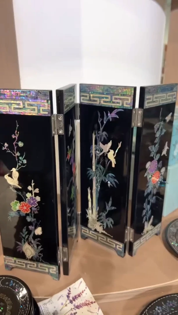 【闪购商品】屏风不退不换·弘贝雅螺钿漆器文化馆