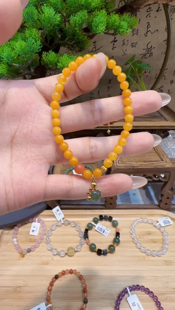 未镶嵌琥珀手链@@手饰