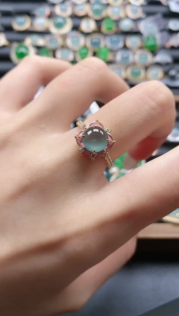 【闪购商品】翡翠戒指银S925镶嵌51511