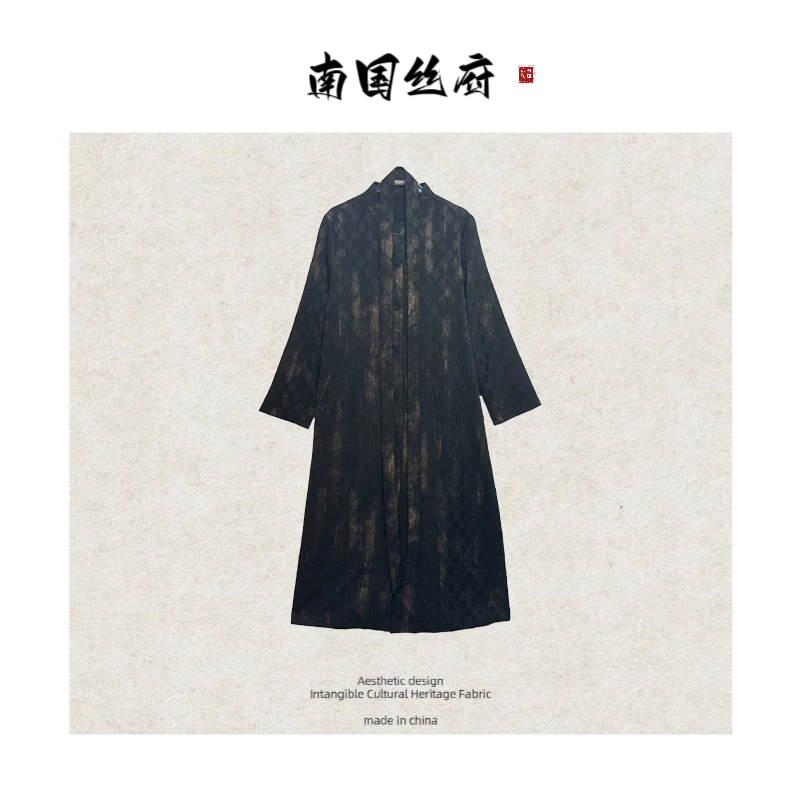 【暗流掩金·风衣】设计版|原创高定菱形纹加腰带·衣长120