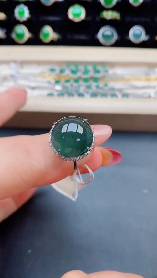 【闪购商品】翡翠戒指银S925镶嵌321321