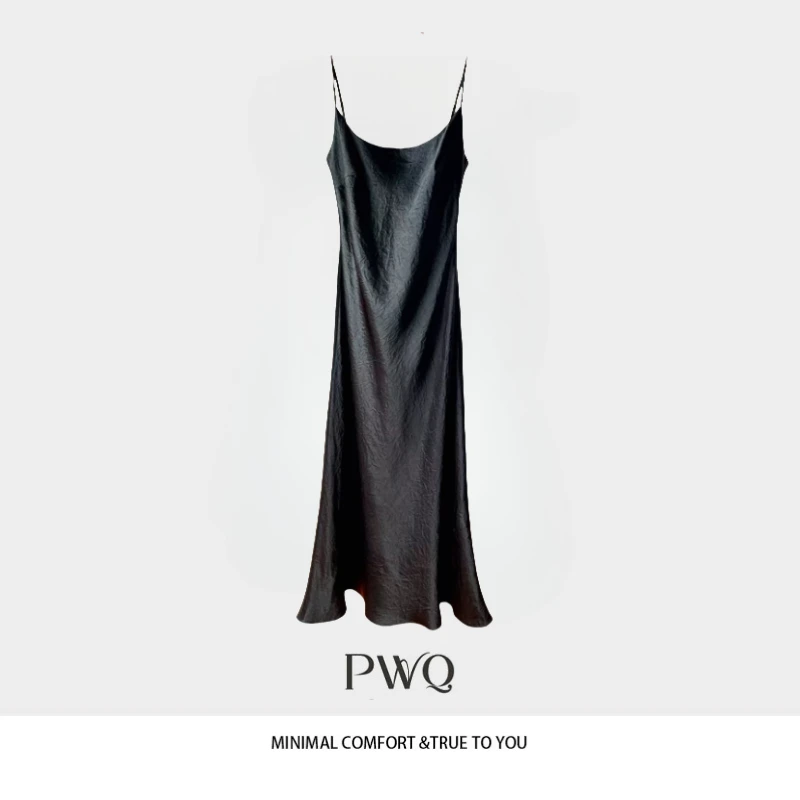 连衣裙法式简约宽松显瘦气质背心露背吊带裙E-25520XL10-QP