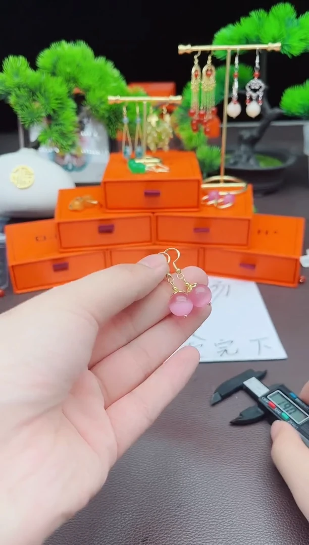 【闪购商品】玛瑙/玉髓耳钉银S925镶嵌301000