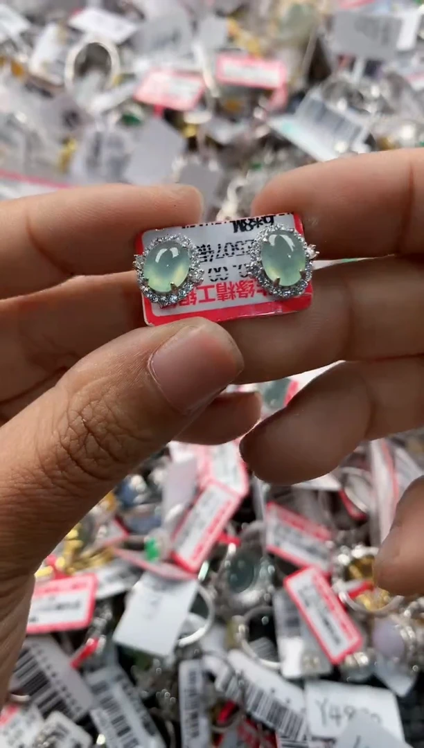 银S925镶嵌戒指翡翠11             10