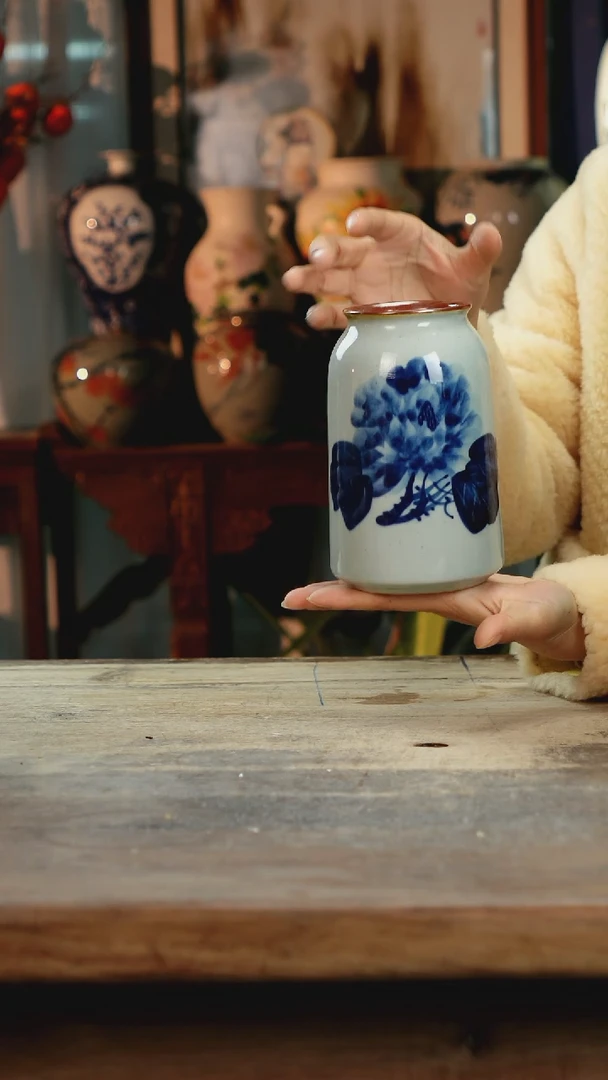 【闪购商品】瓷片景德镇纯手工釉下彩精品花瓶