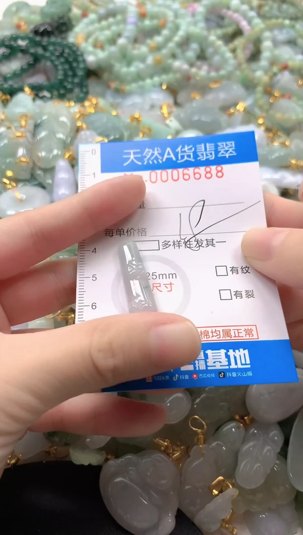 颈饰未镶嵌翡翠净货挂件-6688