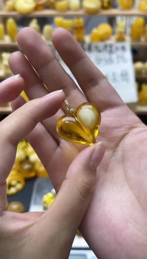 琥珀银S925镶嵌珠宝奇石杰**o043琥珀蜜蜡微瑕