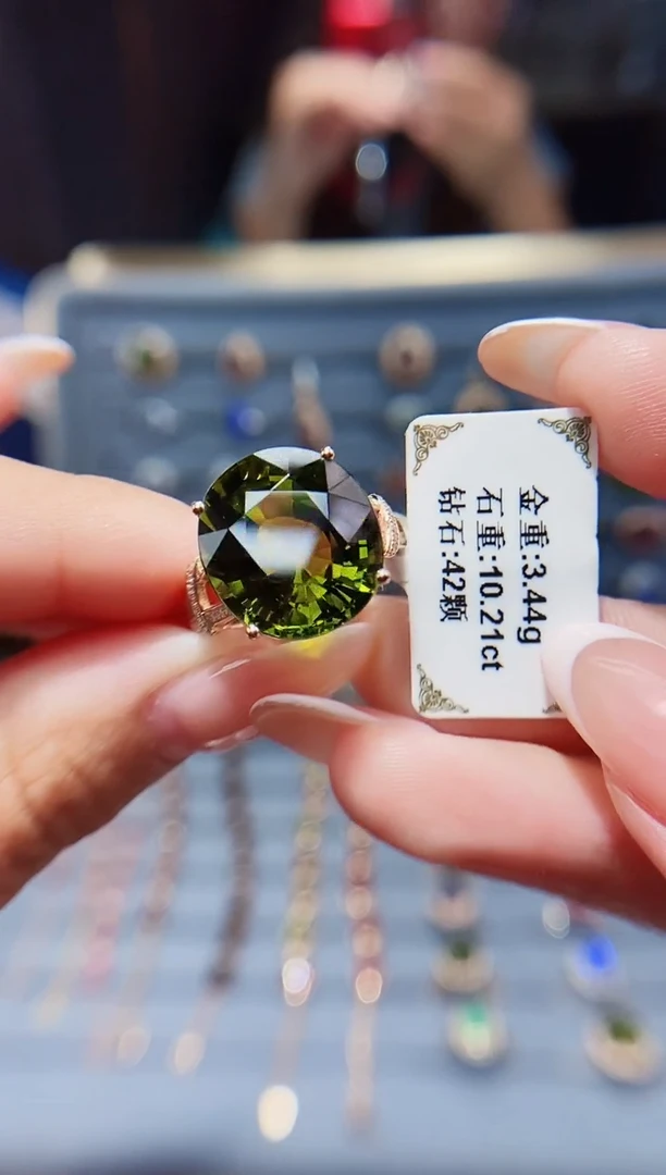 碧玺戒指18K金镶嵌10.21.