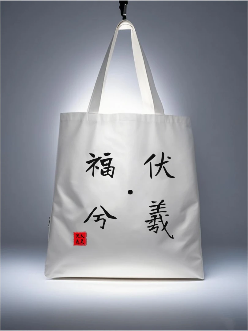 淮阳伏羲文创帆布包留念纪念品原创图案作品2025蛇年古风时尚