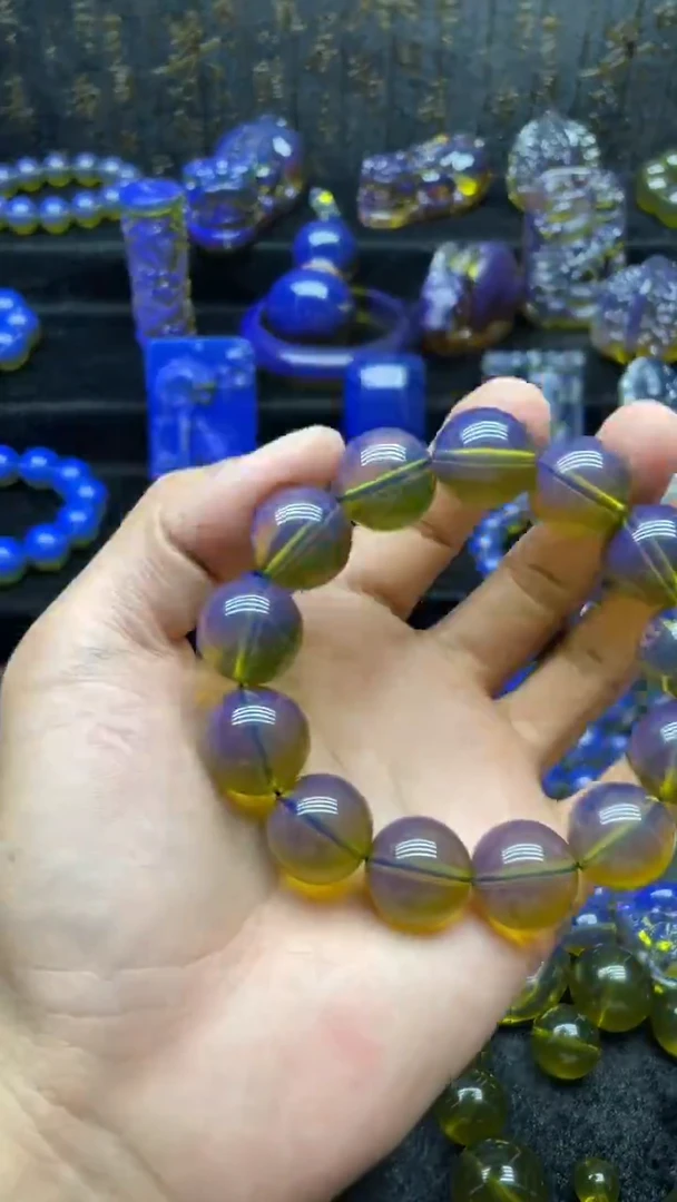 BIubem专柜无瑕疵多米尼加天空蓝 18mm手串