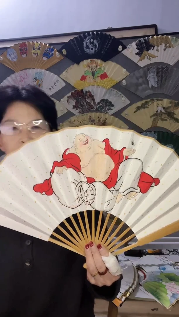 扇子十寸十五方玉竹折扇