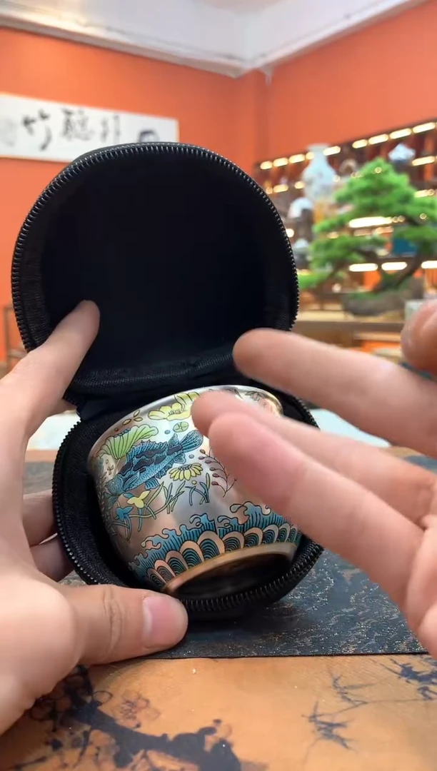 【闪购商品】@@@@@@@@@@@昇坤鱼藻纹银杯+包