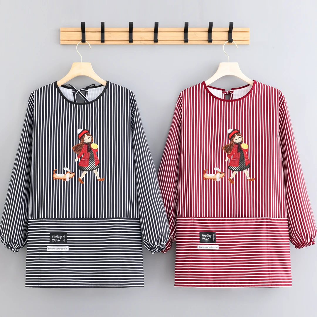 新款防水防油罩衣家用厨房做饭清洁围裙摆摊车间户外干活工作服女