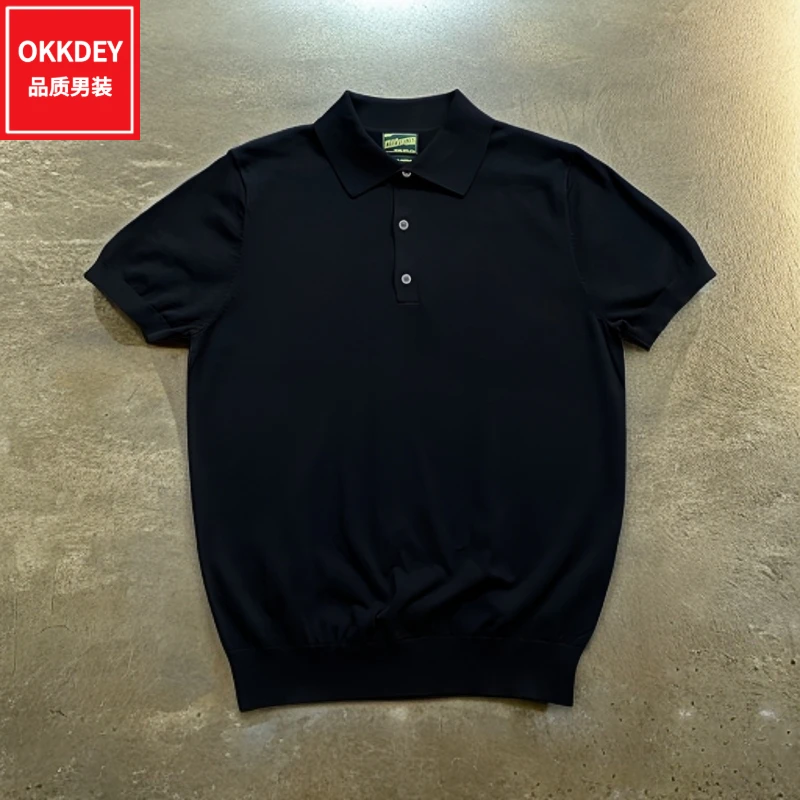 夏季新款男士短袖针织polo衫高级感轻奢翻领t恤休闲百搭半袖上衣