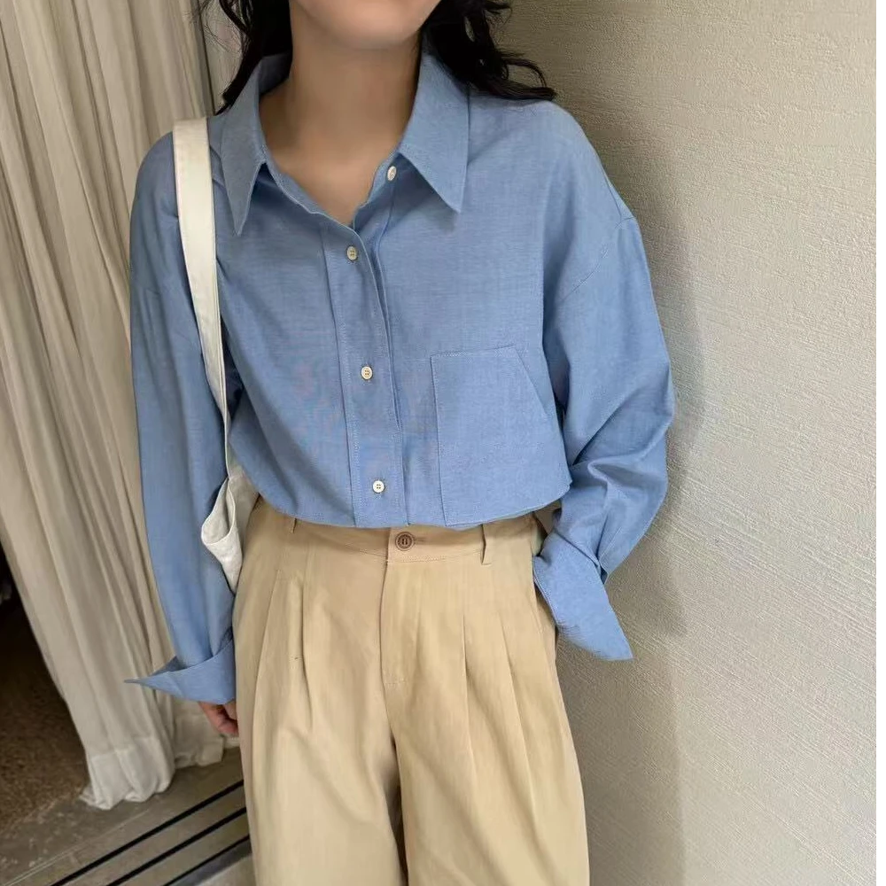 2025年新款牛仔百搭长袖衬衫