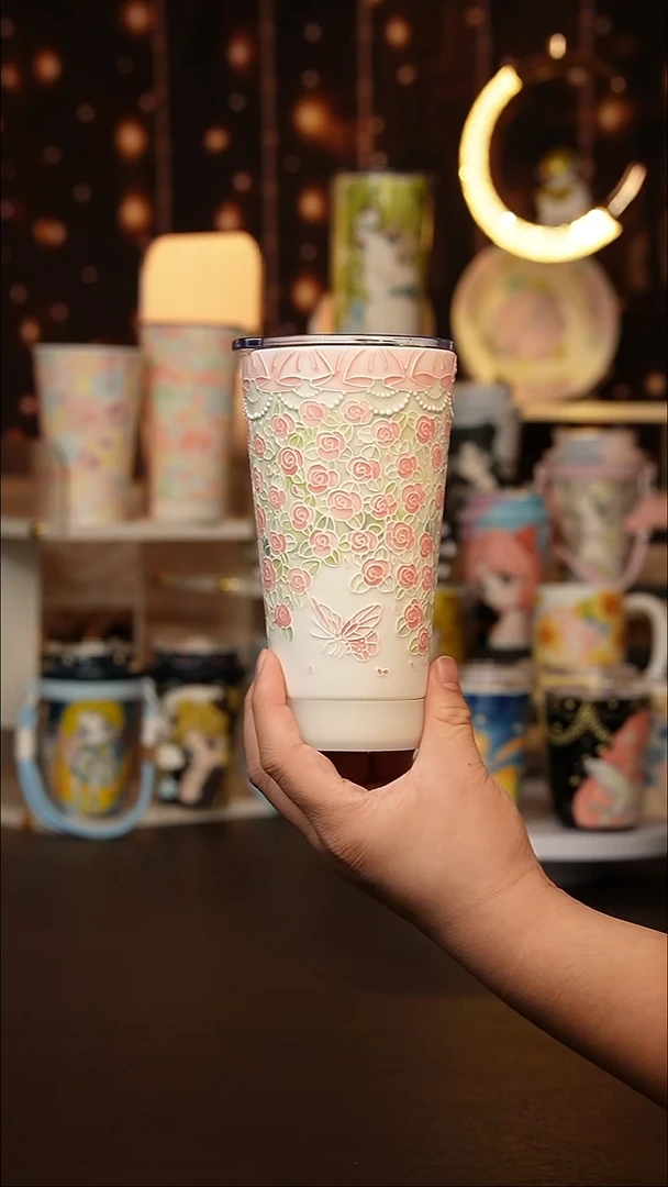 (玉泥）景德镇手工手绘文创陶瓷杯