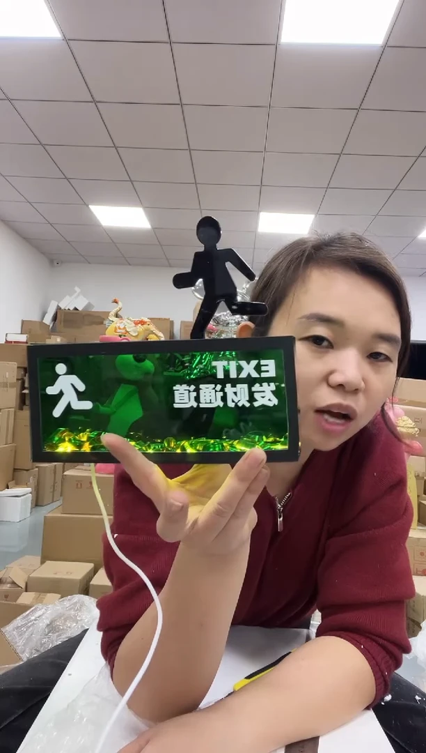 树脂发财通道灯摆件