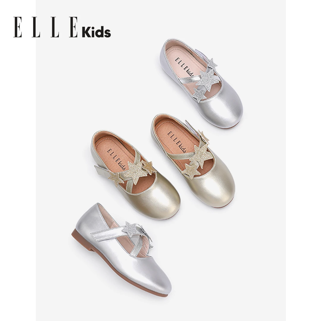 ELLEkids童鞋女童公主鞋软底宝宝单鞋新款夏季小女孩儿童皮鞋