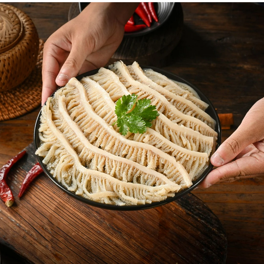 3斤蒸汽原切千层肚厂家鲜货牛百叶烫火锅必备 固形物含量80%以上