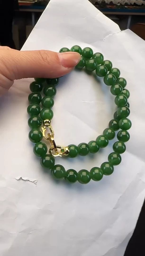 颈饰未镶嵌和田玉卡10妈妈链（无黑点）