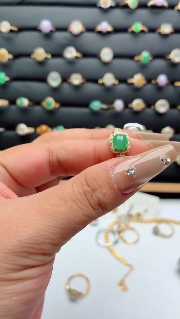 吊坠(不含链)银S925镶嵌翡翠.