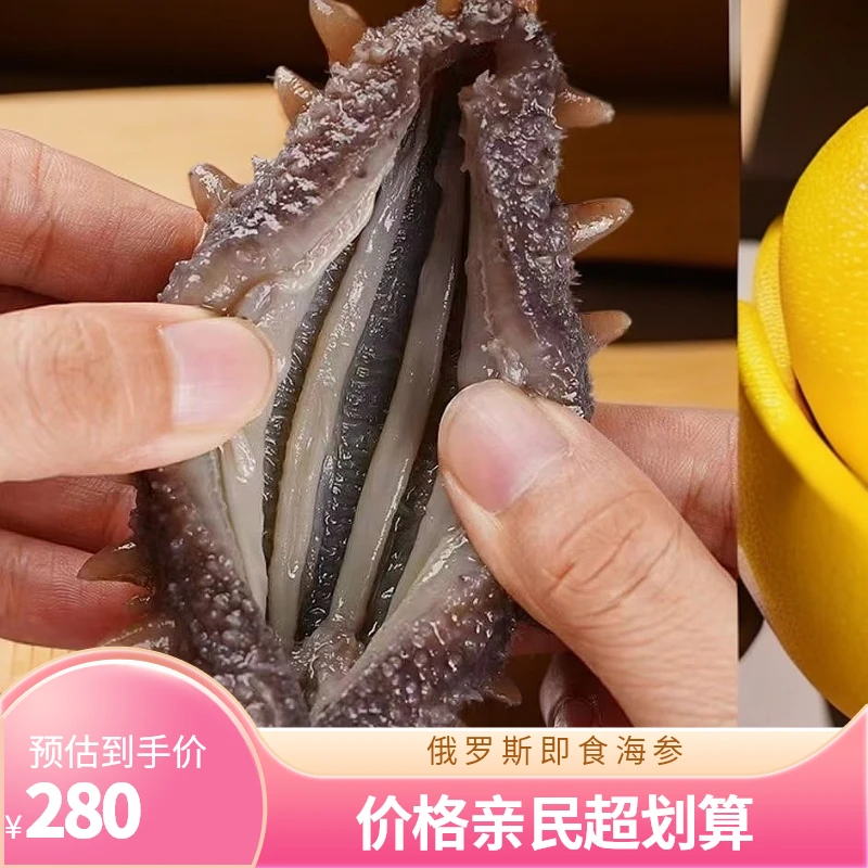 俄罗斯原装进口海参泡发即食海参萨哈林海域二红海参开袋即食