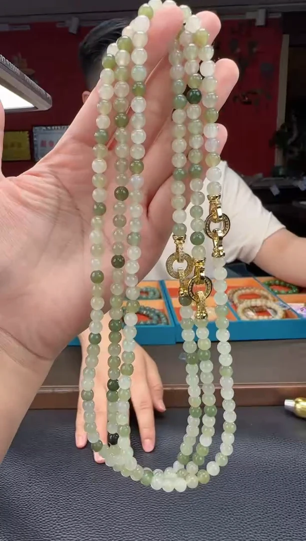 和田玉未镶嵌颈饰多宝妈妈链卡6 多样性发货拍一发一