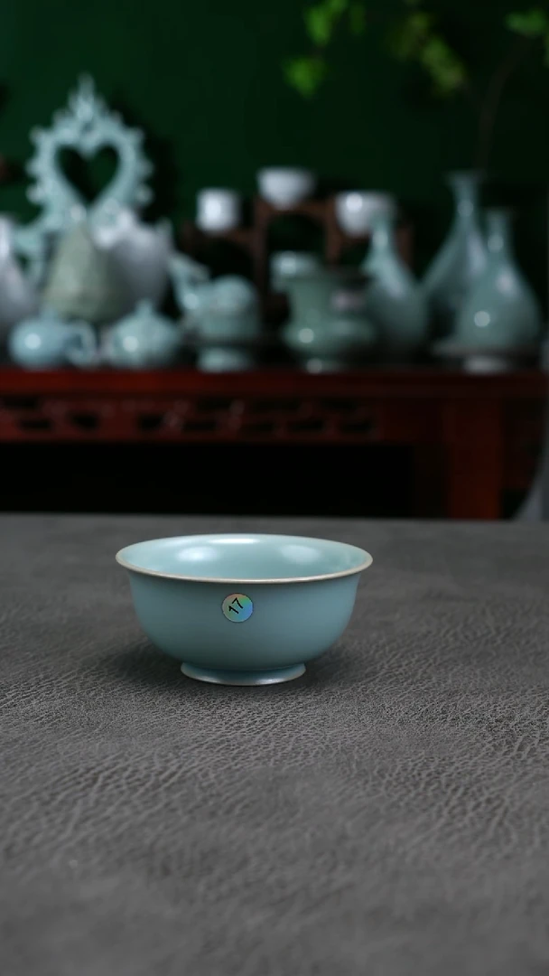 天蓝釉17号小宫杯微微暇简包-二