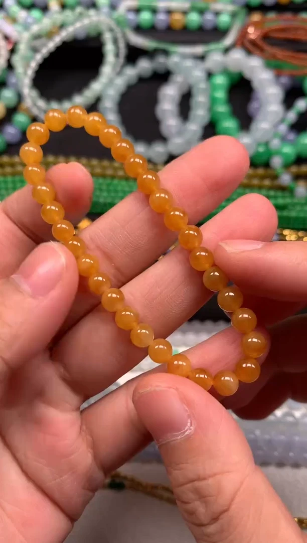 未镶嵌手串翡翠缅甸翡翠珠子约5