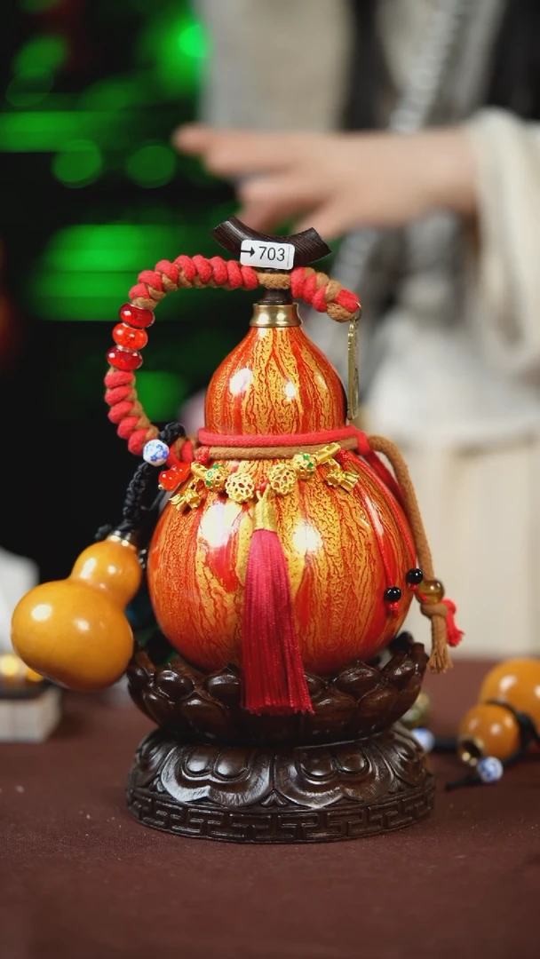 【闪购商品】703号500ml左右的非遗漆器酒葫芦