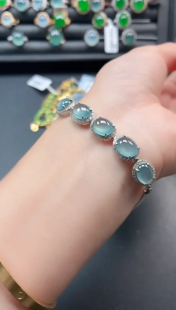 银S925镶嵌戒指翡翠111