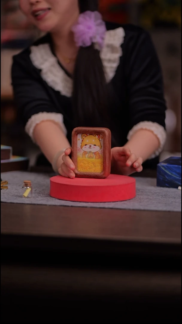 国画夜***央184-冰箱贴 桌摆 手绘-老鼠