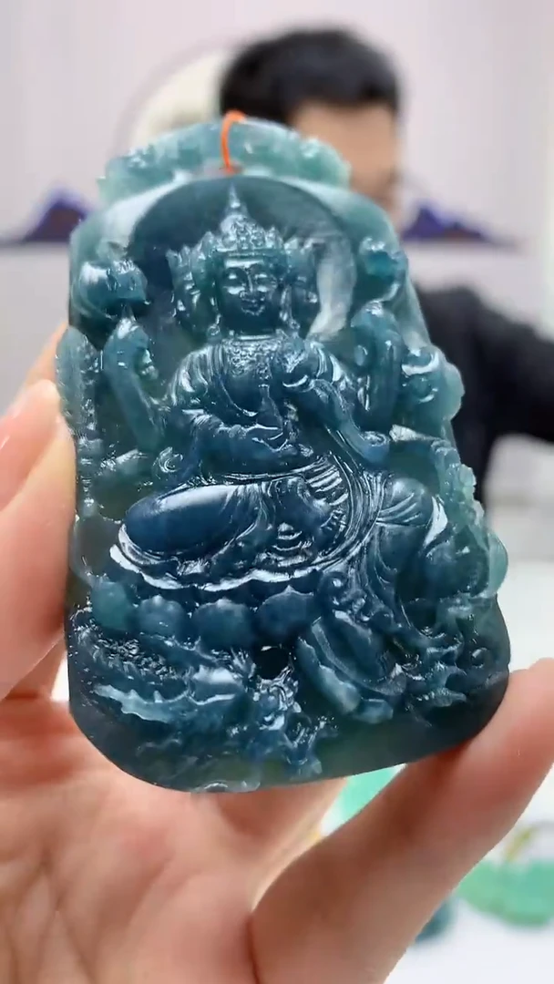 【闪购商品】定制翡翠未镶嵌5153ms-毛货挂件36