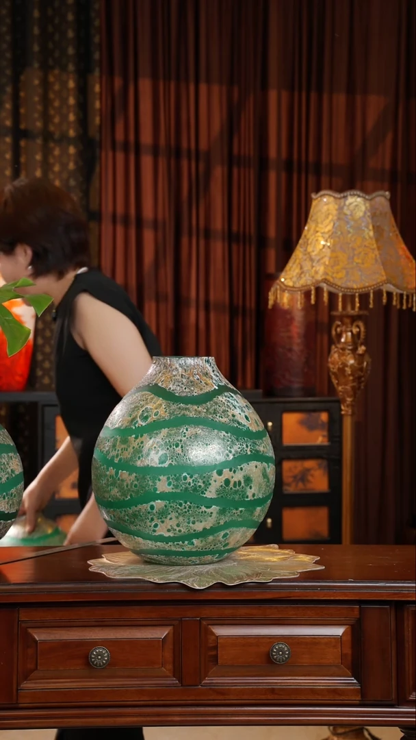 琉璃手工艺品将军罐大号