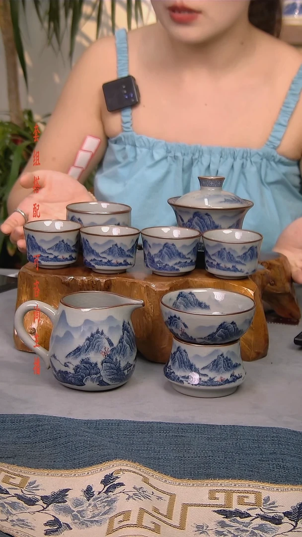 简装家用款8件套 老陶泥开片纹陶瓷茶具