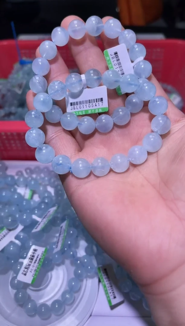 1海蓝宝石（处理）J012-11mm海蓝宝单圈-多样性发其一