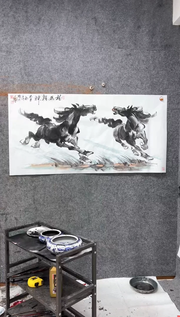 国画龙马精神 带收藏证书