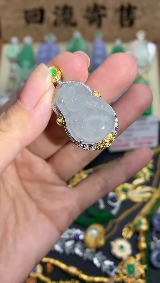 【闪购商品】翡翠颈饰18K金镶嵌391-中国好珍宝