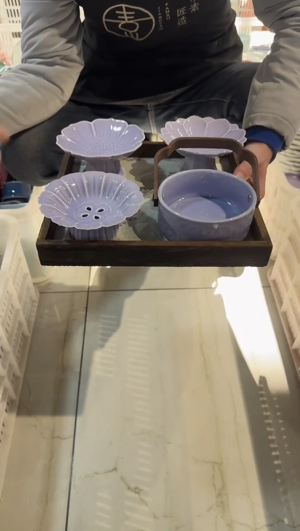 瓷片瓷微瑕商品 介意勿拍 【带托盘布垫】