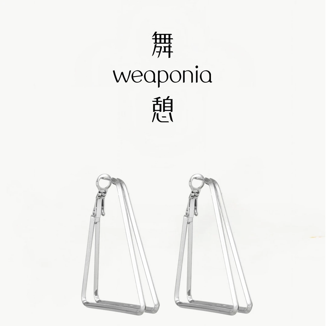 不锈钢耳饰 几何立方体耳环高级感耳饰