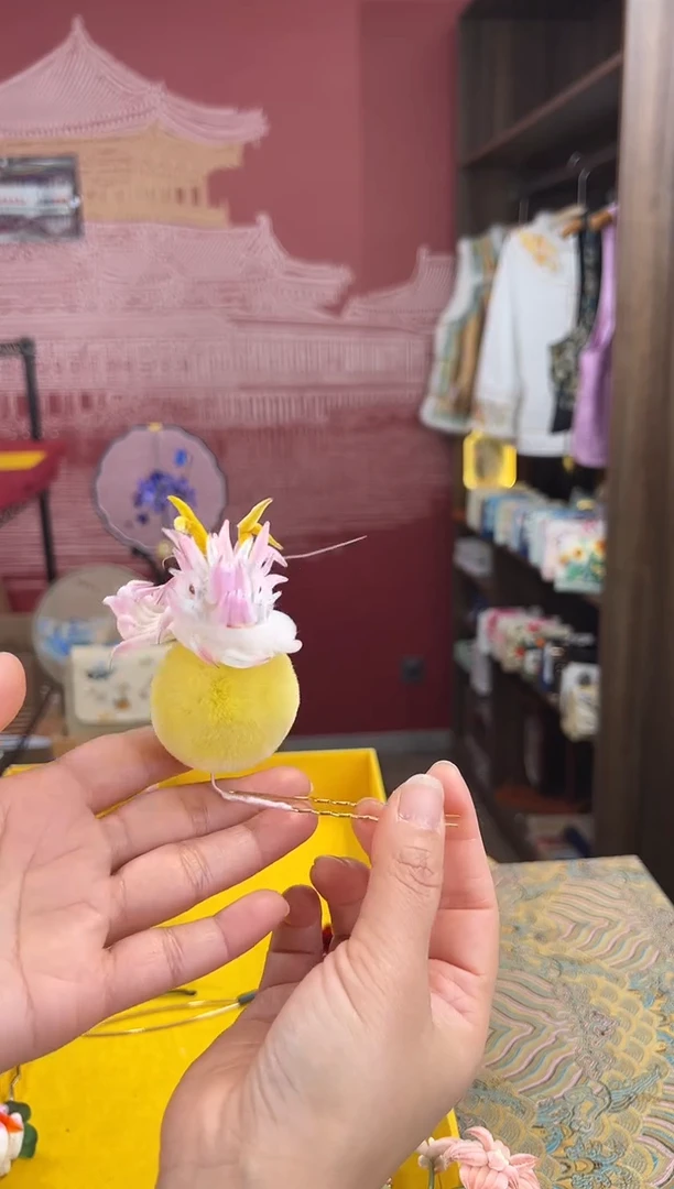 【闪购商品】刺绣非遗绒花（发饰）