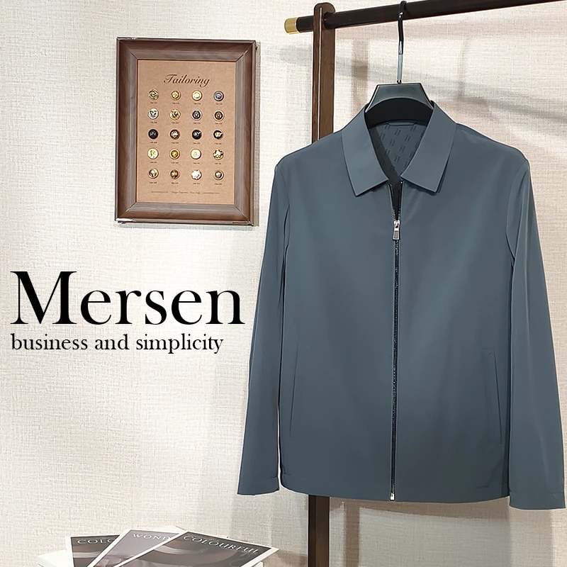 美尔森【翻领夹克】男士商务休闲春秋季翻领夹克 88657