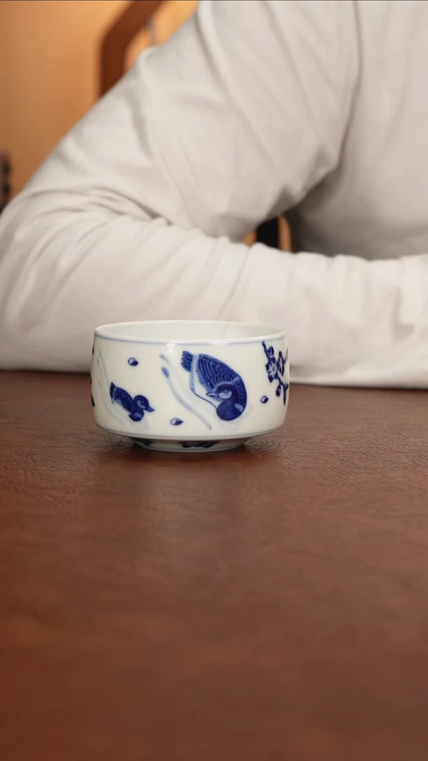 景德镇瓷器，青花瓷手绘茶具~