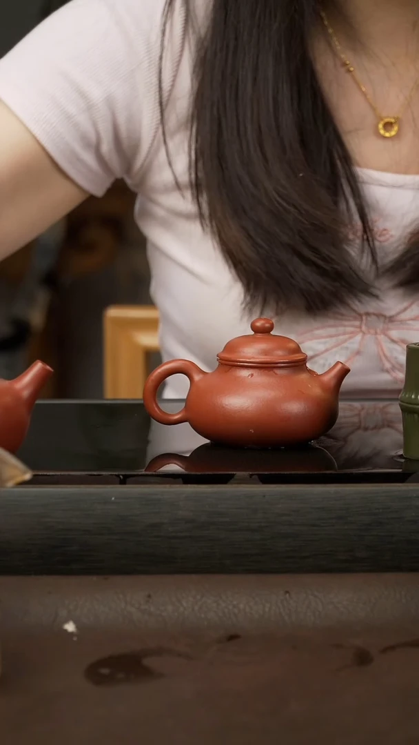 茶壶紫砂06，容天，朱泥，110cc