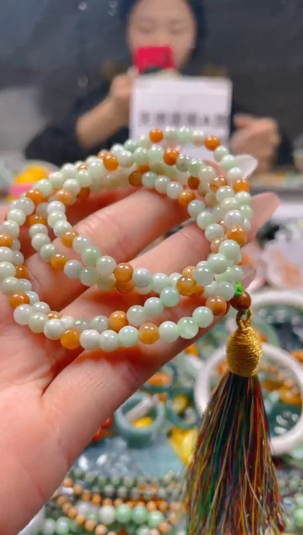 【闪购商品】翡翠颈饰未镶嵌4-5MM/J/翡翠A货一图一物