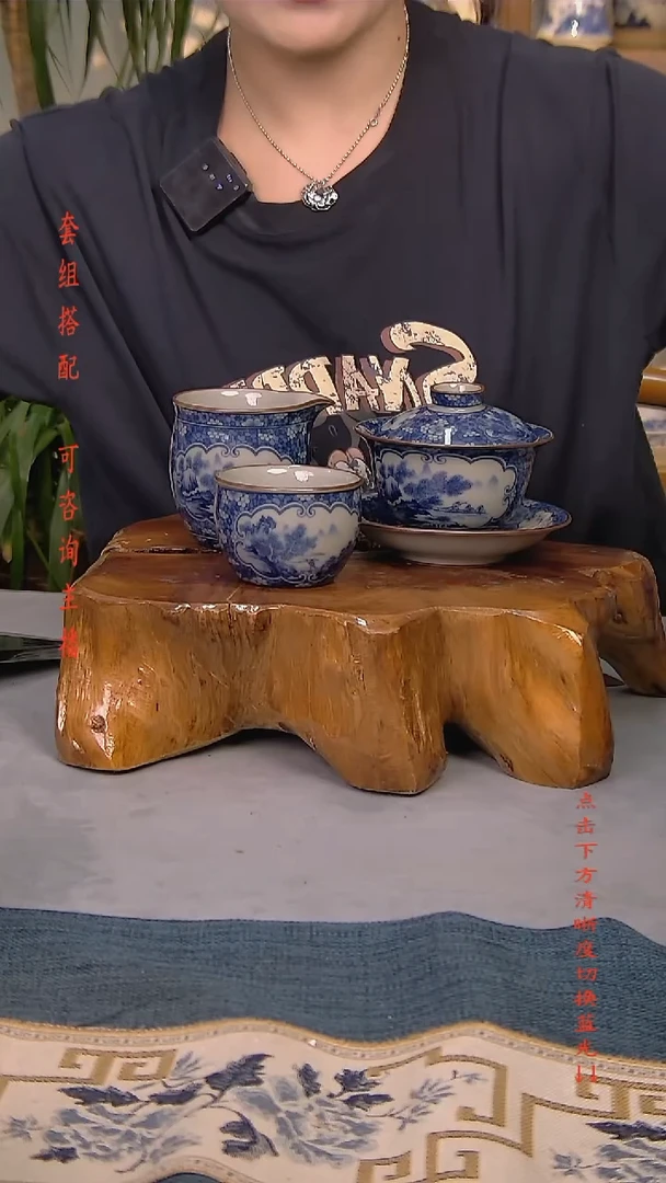 简装家用款3件套 老陶泥开片纹陶瓷茶具