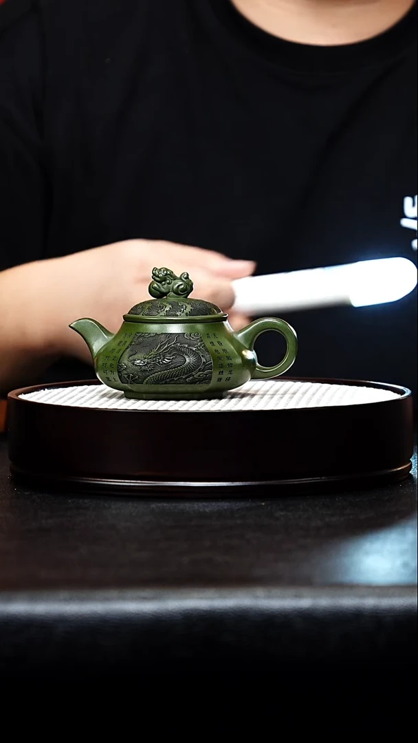茶杯紫砂宜兴紫砂 八方云炉 m绿泥